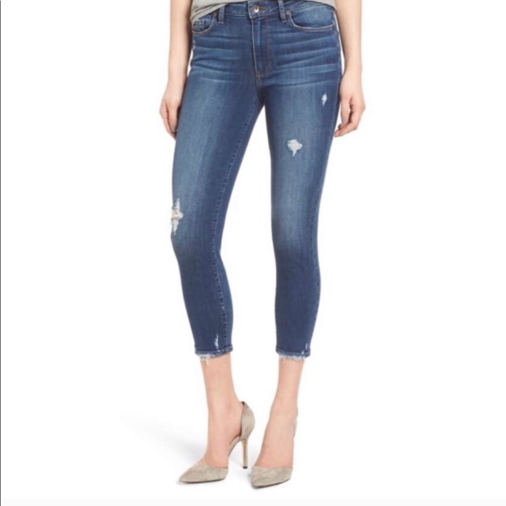 PAIGE Hoxton Crop Nora Deconstructed Jeans